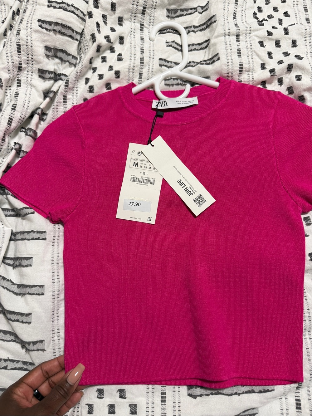 Zara Knitted CropTop - Bright Pink